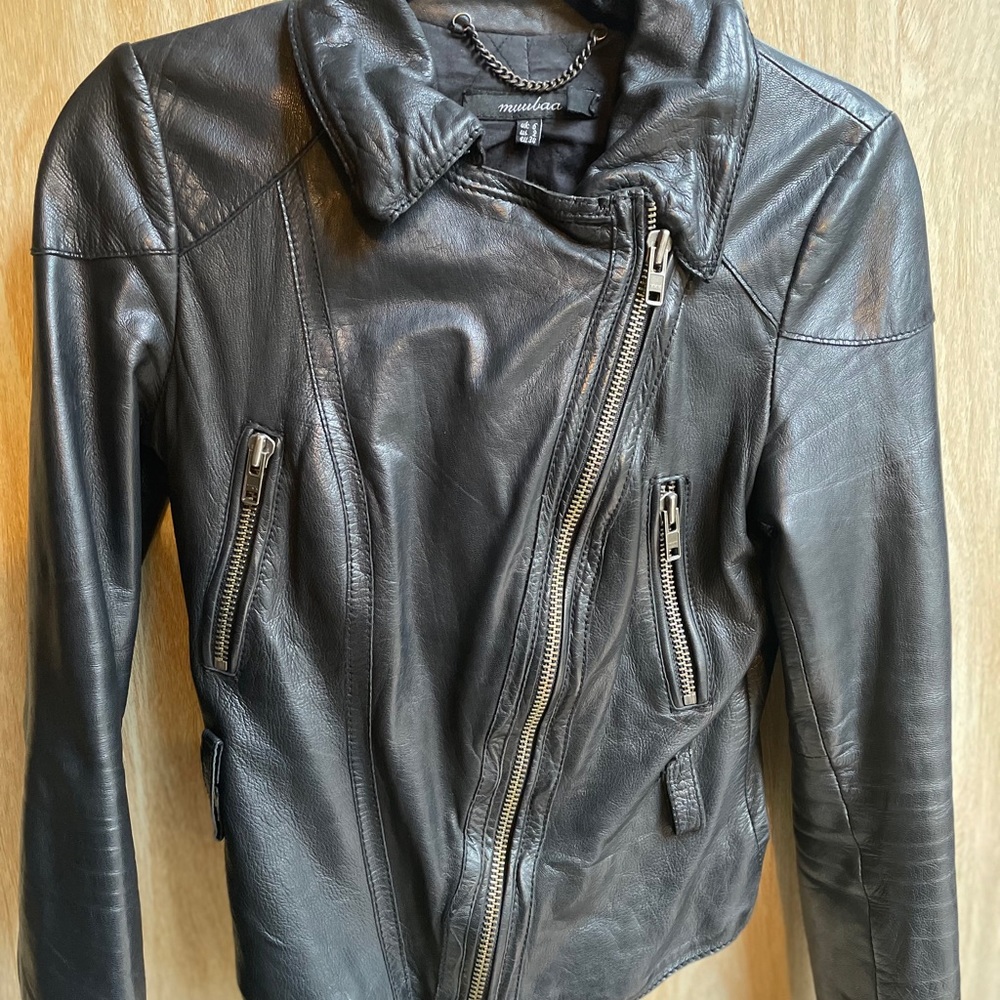 Muubaa Moto jacket genuine leather